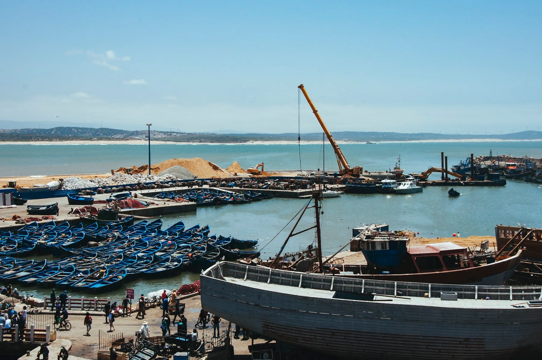 Les barques bleues du port de pêche d’Essaouira