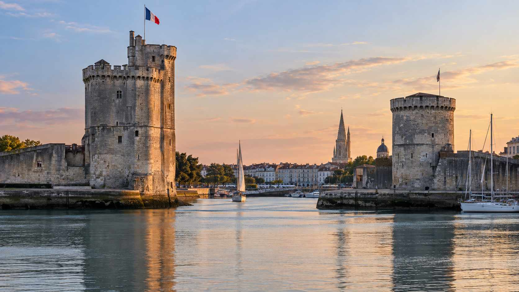 La Rochelle, les tours du Vieux-Port et des voiliers
