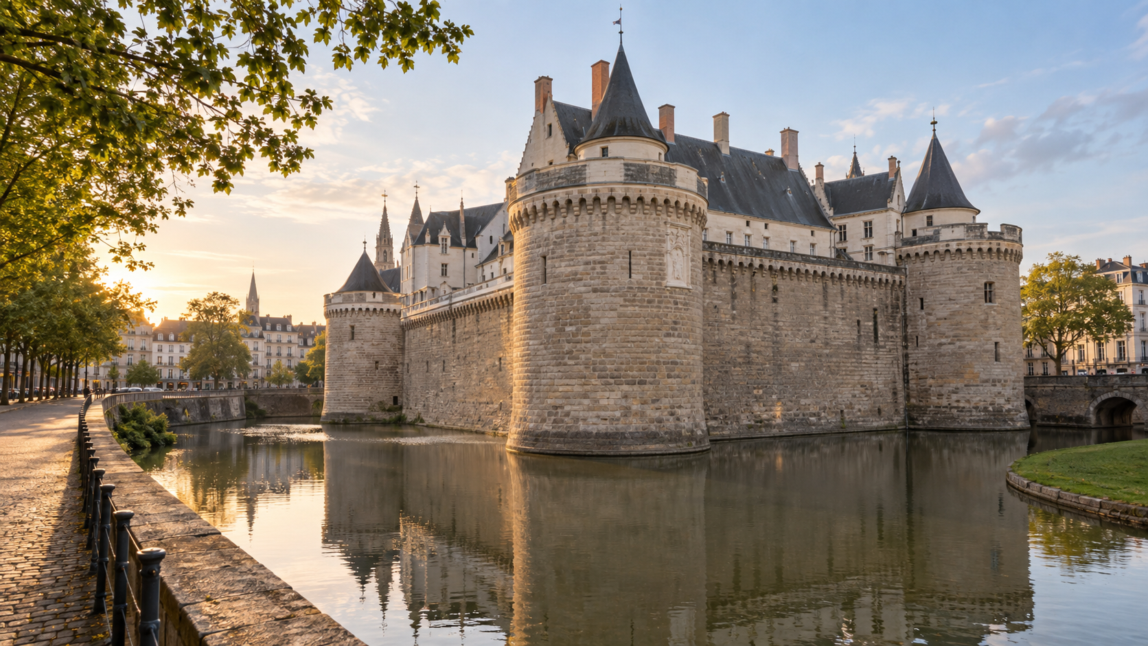 Nantes, le château des ducs de Bretagne et ses douves