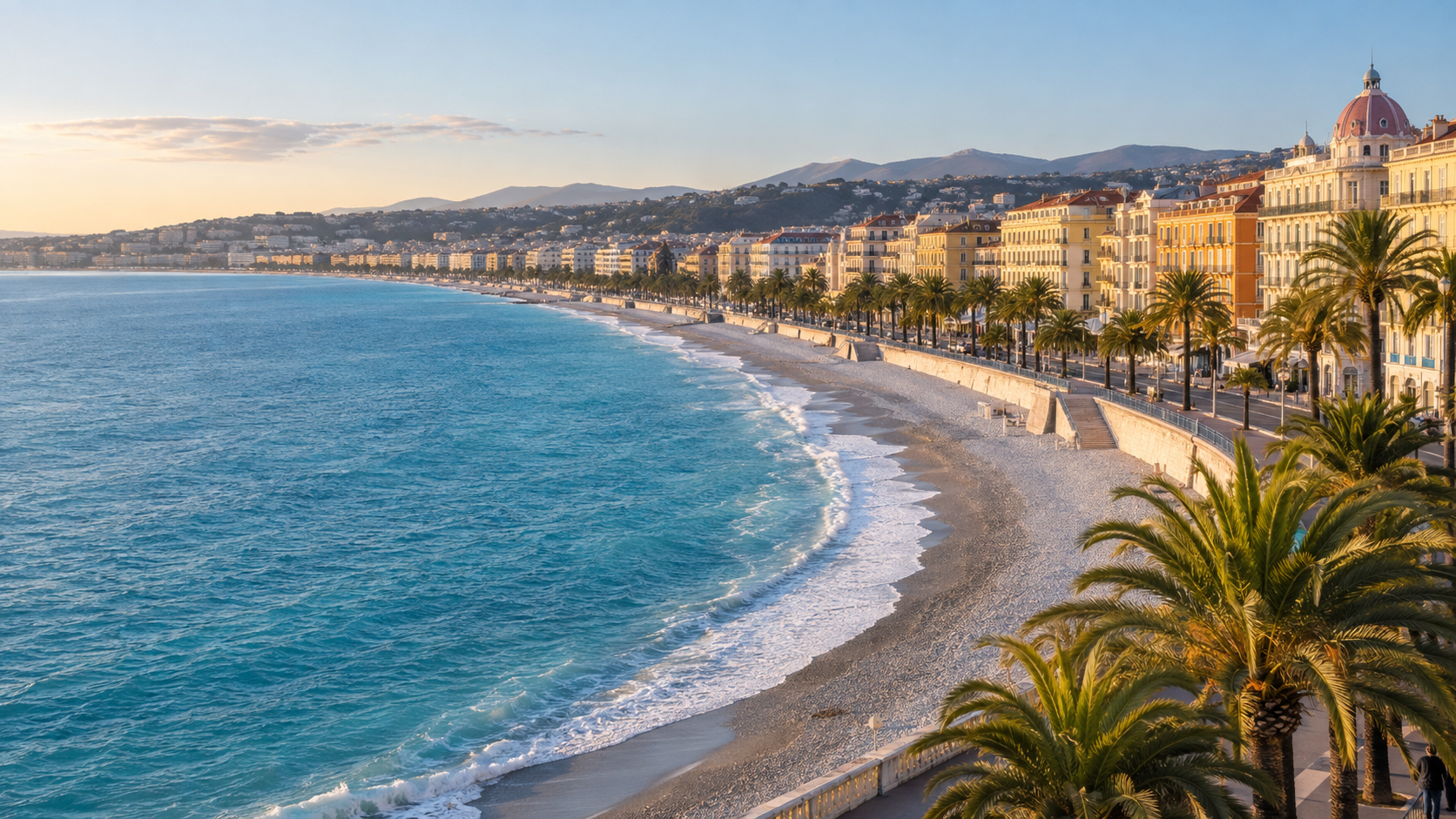 Nice, la promenade des Anglais et la baie des Anges