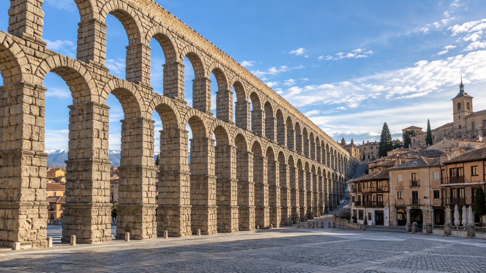Aqueduc romain traversant le centre historique de Ségovie